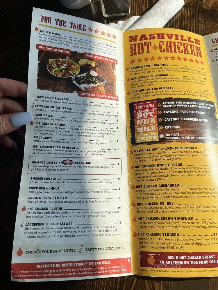 Party Fowl - Nashville, TN menu_pic
