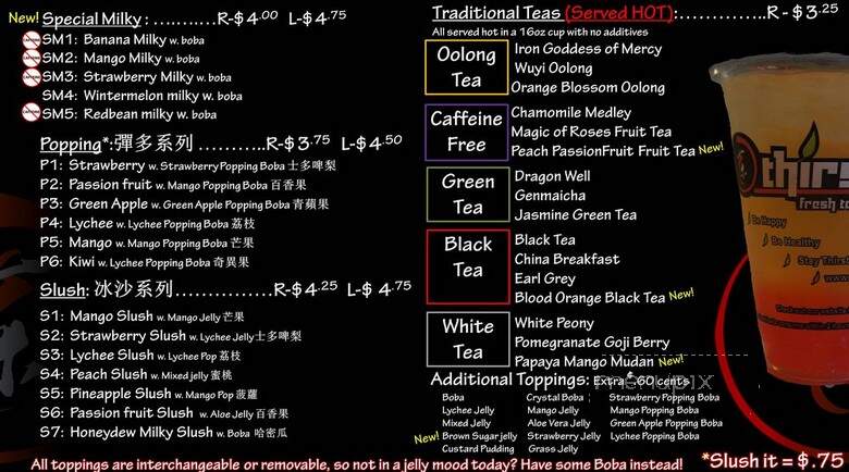 Thirst-Tea Cafe - Omaha, NE menu_pic