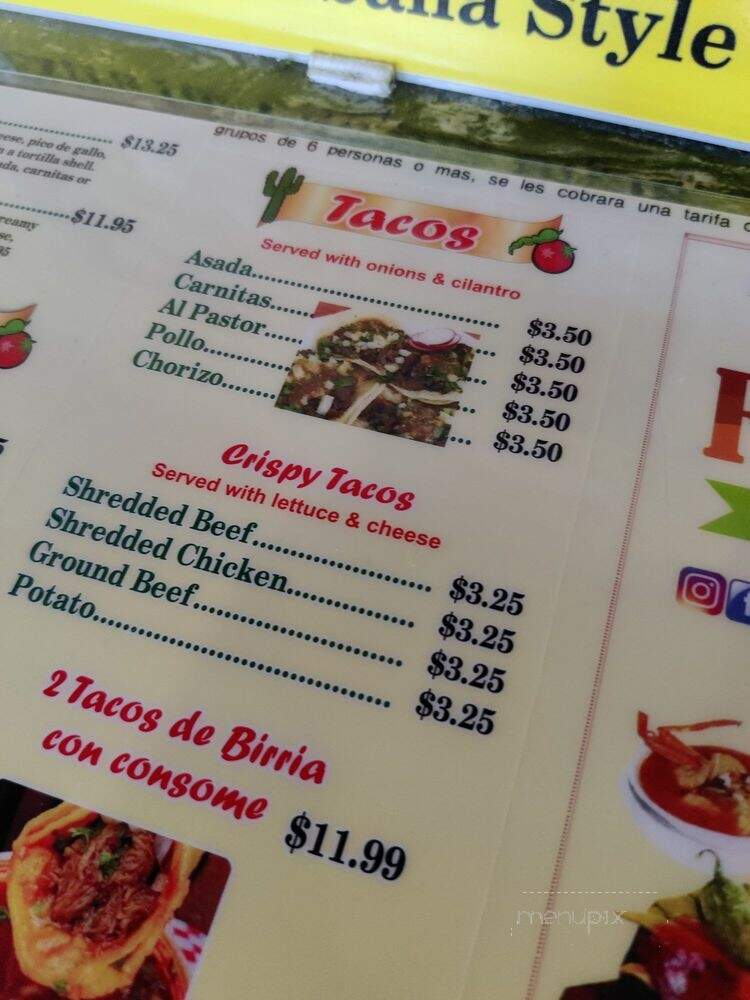 Fiesta Mex Grill - Stanton, CA menu_pic
