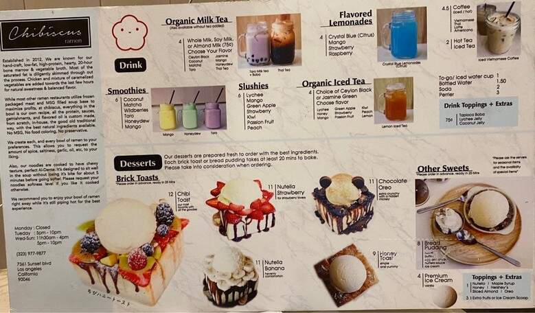 Chibiscus - West Hollywood, CA menu_pic
