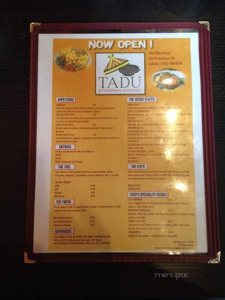 Tadu Ethiopian Kitchen - San Francisco, CA