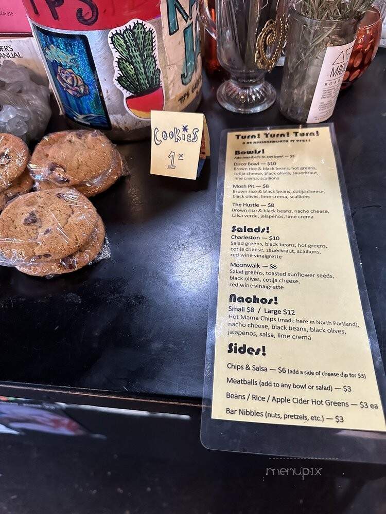 Turn! Turn! Turn! - Portland, OR menu_pic