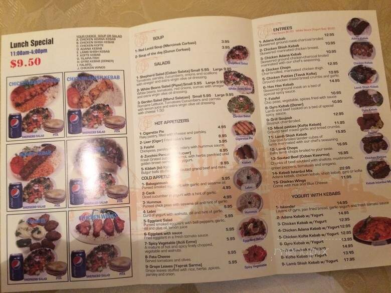 Kebab Istanbul - North Bergen Township, NJ menu_pic