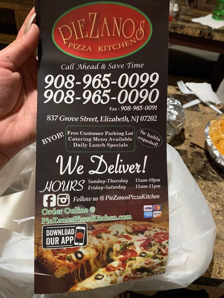 Piezano's Pizza Kitchen - Elizabeth, NJ