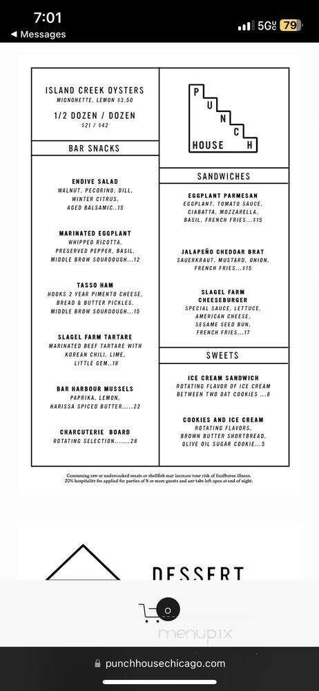 Punch House - Chicago, IL menu_pic