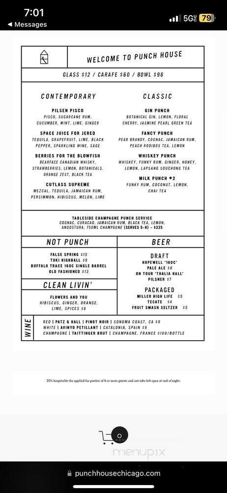 Punch House - Chicago, IL menu_pic