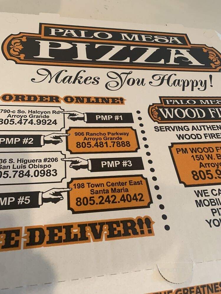 Palo Mesa Pizza - San Luis Obispo, CA menu_pic