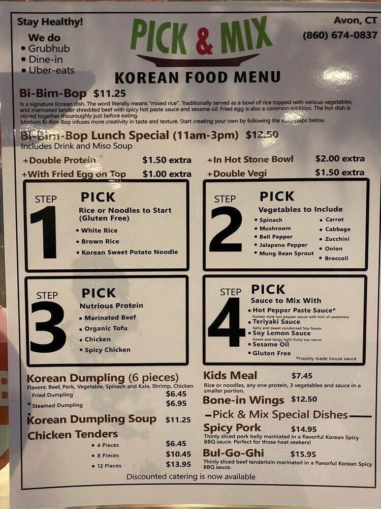 Pick n' Mix - Avon, CT menu_pic