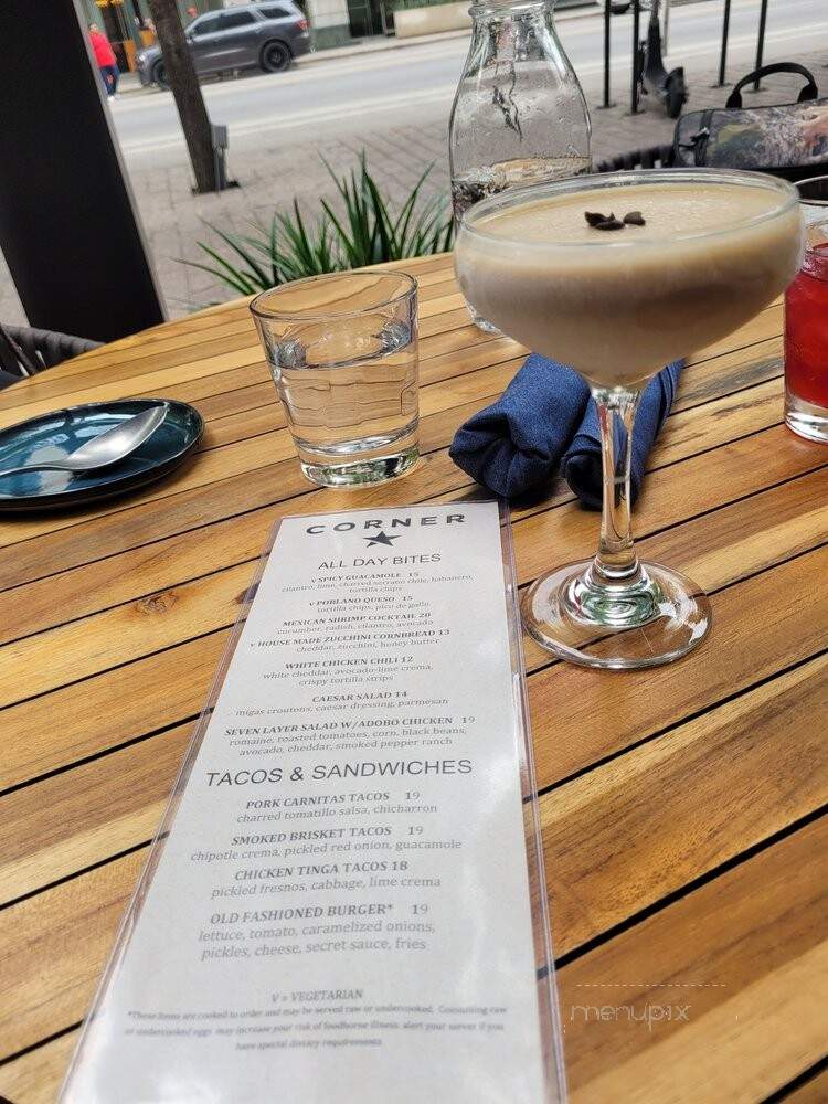 Corner Restaurant - Austin, TX menu_pic
