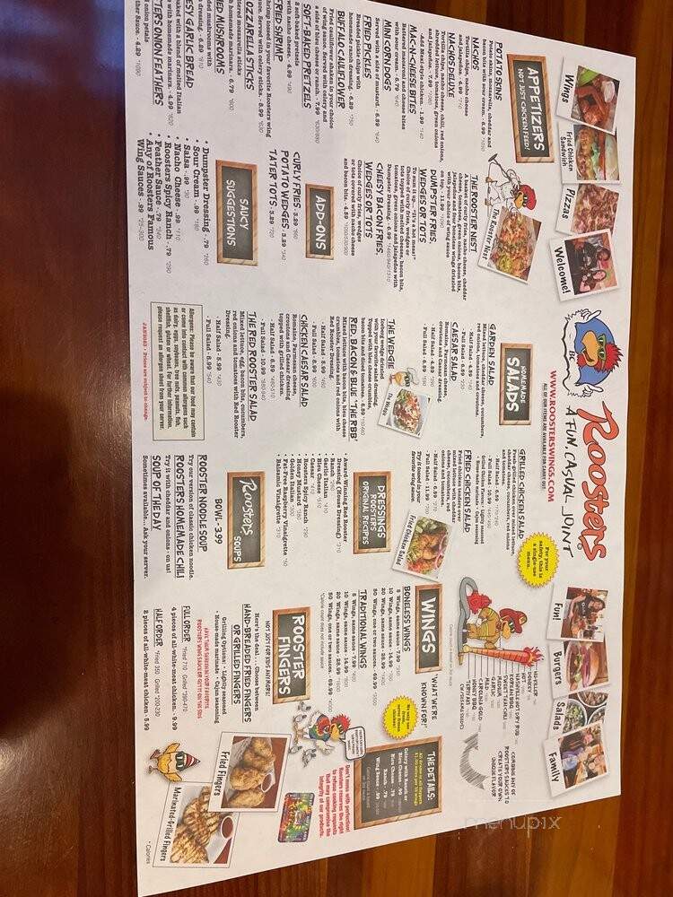 Rooster's Restaurant - Columbus, OH menu_pic