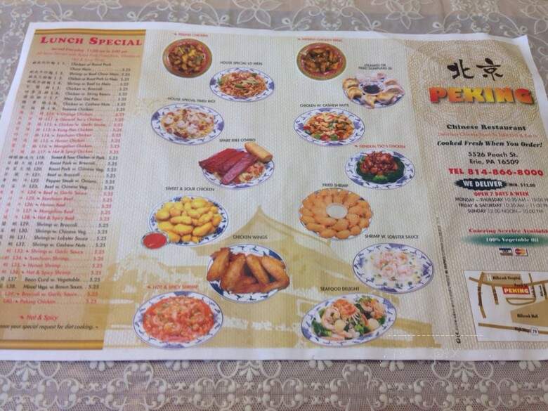 Peking - Erie, PA menu_pic