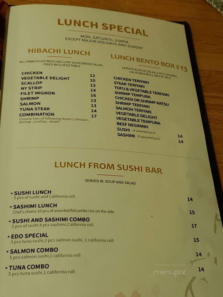 Edo Sushi & Habachi Steakhouse - Wethersfield, CT