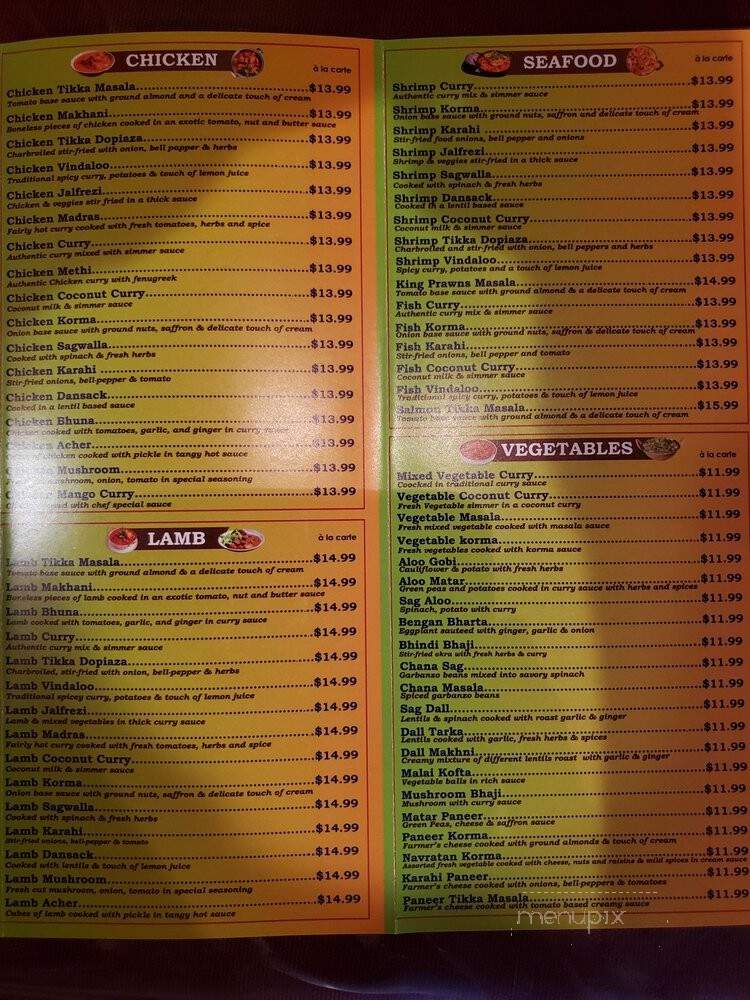 India's Clay Pit - Los Angeles, CA menu_pic