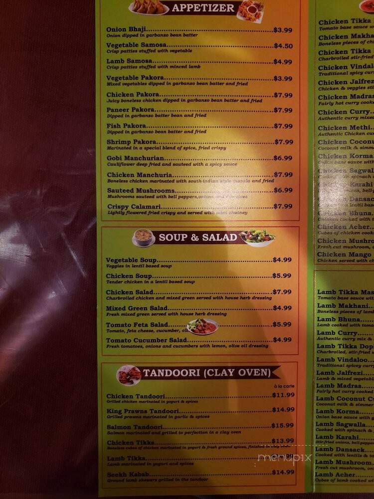 India's Clay Pit - Los Angeles, CA menu_pic
