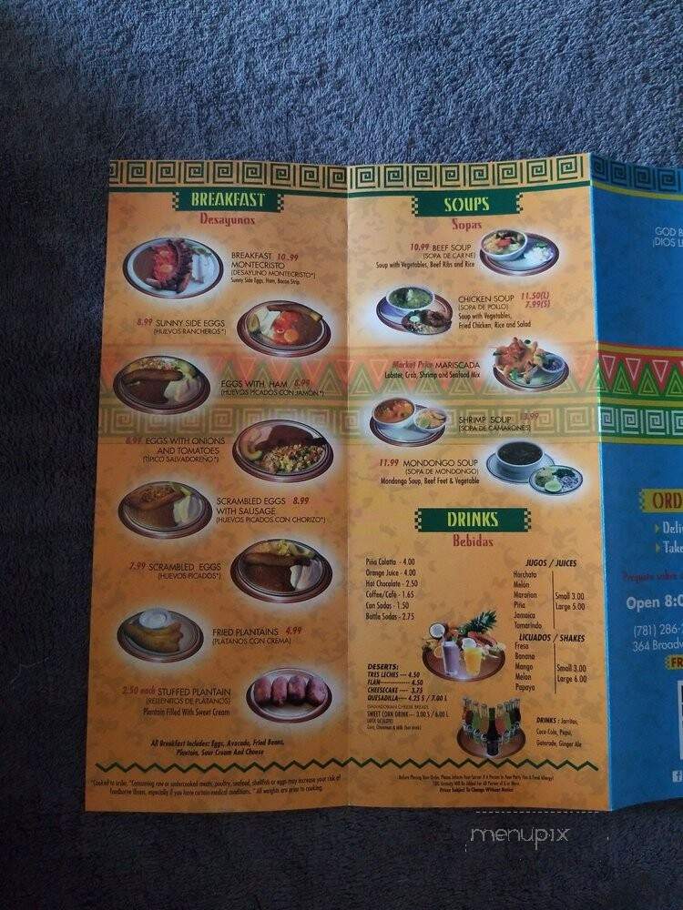 Montecristo Mexican Grill - Revere, MA menu_pic