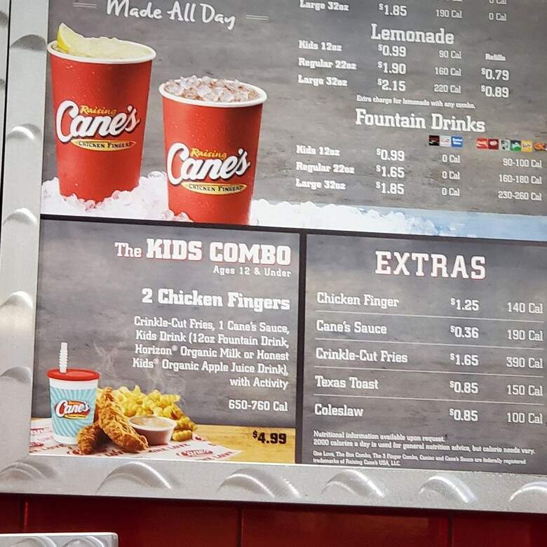 Raising Cane's Chicken Fingers - New Orleans, LA menu_pic