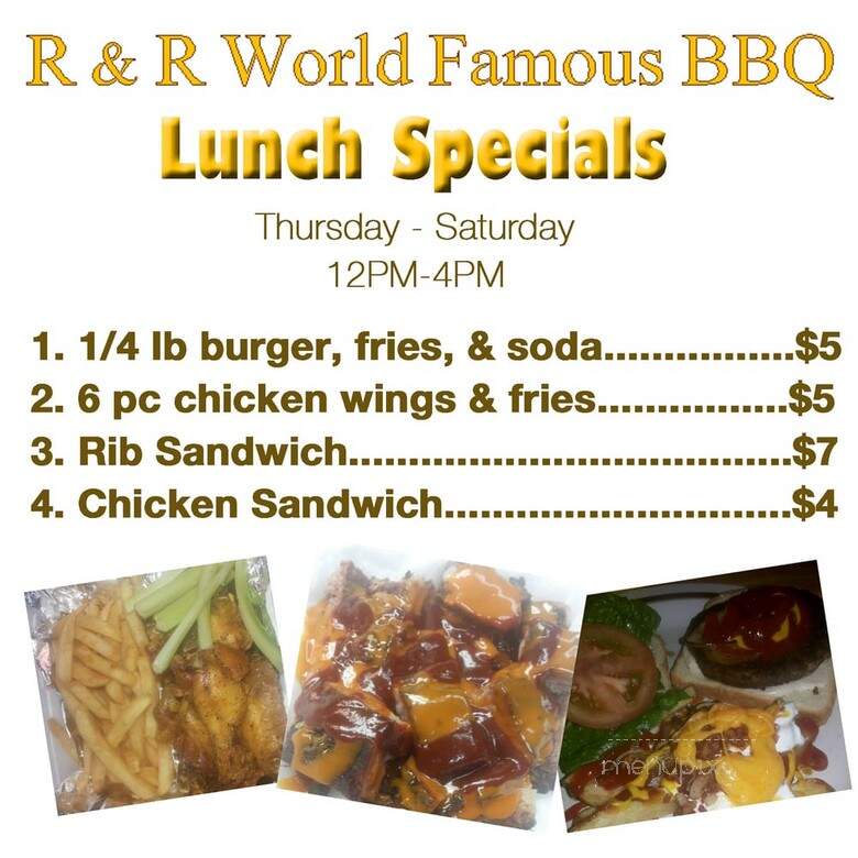 R & R World Famous BBQ - Fort Lauderdale, FL menu_pic