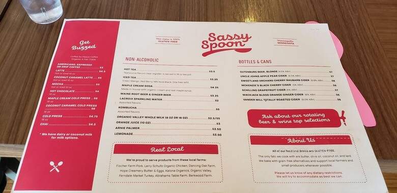Sassy Spoon - Minneapolis, MN menu_pic