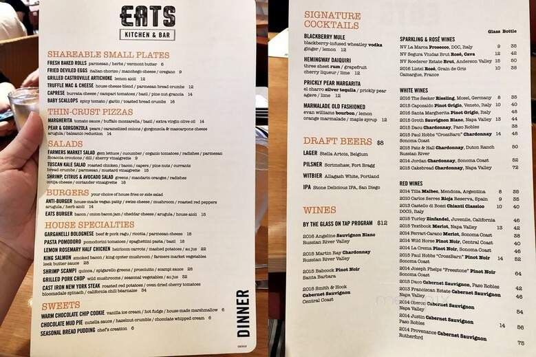 Eats Kitchen & Bar - Irvine, CA menu_pic
