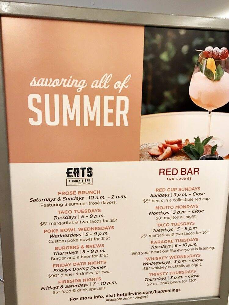 Eats Kitchen & Bar - Irvine, CA menu_pic