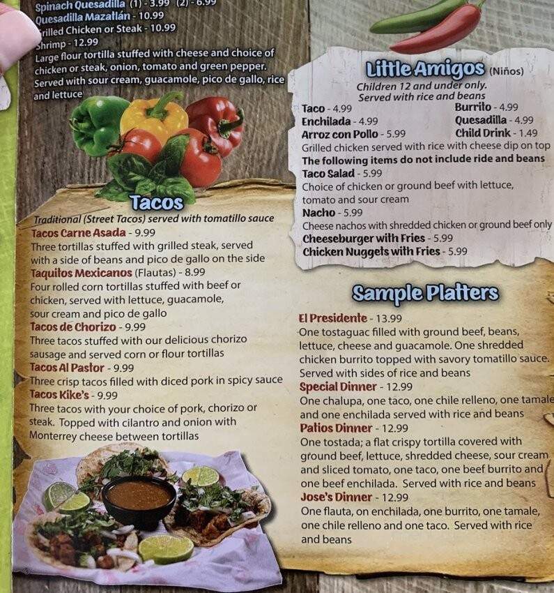 Los Patios Mexican Restaurant - Danville, IN menu_pic