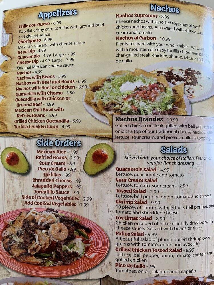 Los Patios Mexican Restaurant - Danville, IN menu_pic