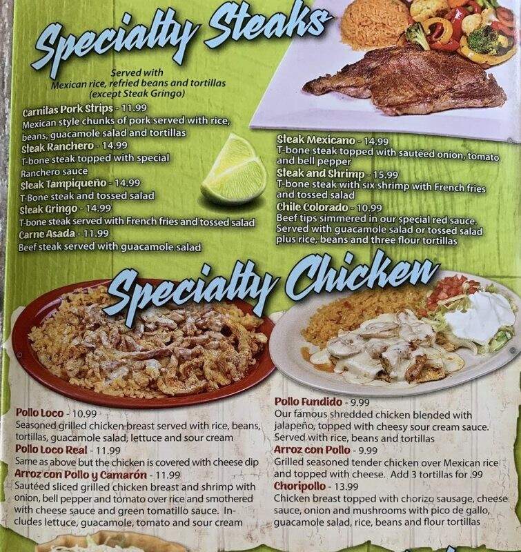 Los Patios Mexican Restaurant - Danville, IN menu_pic