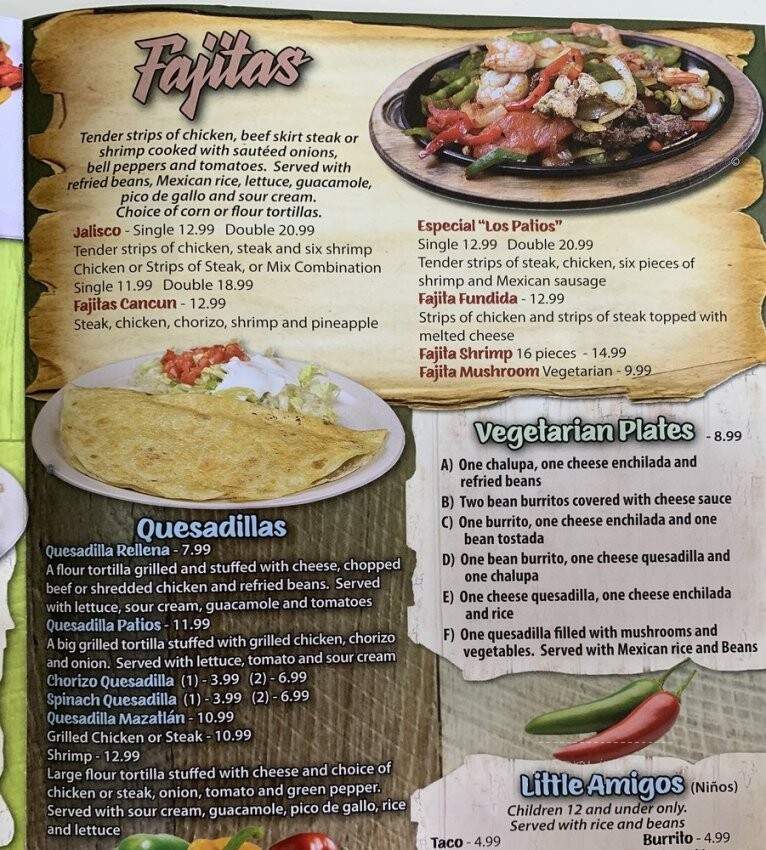 Los Patios Mexican Restaurant - Danville, IN menu_pic