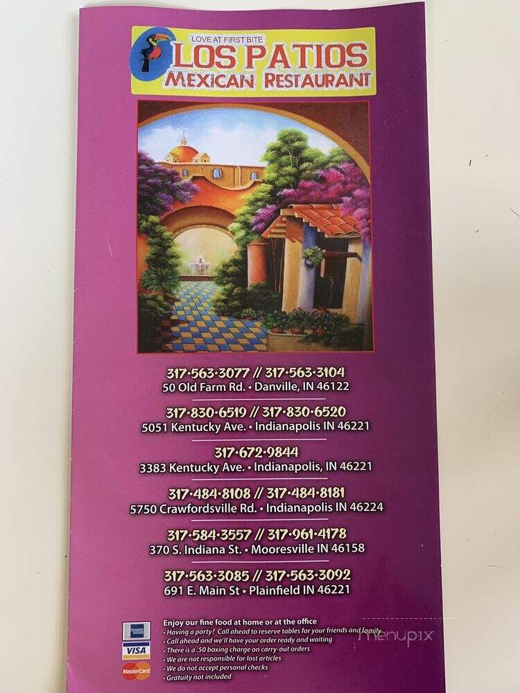 Los Patios Mexican Restaurant - Danville, IN menu_pic