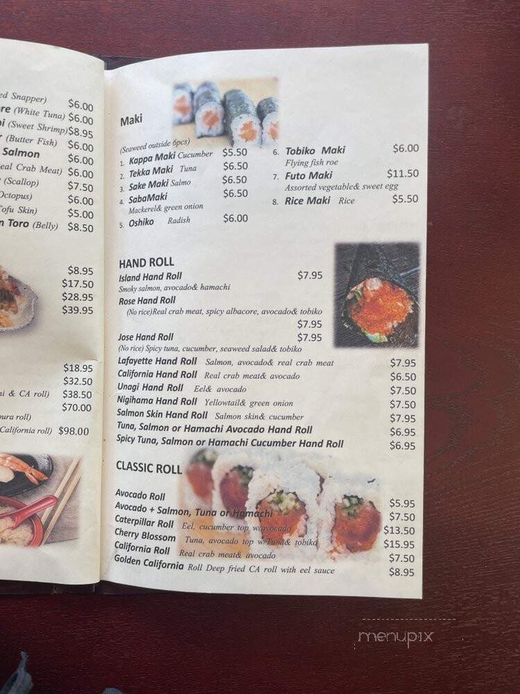 Sushi Island - Orinda, CA menu_pic