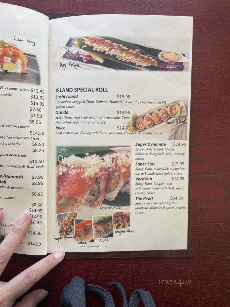 Sushi Island - Orinda, CA menu_pic