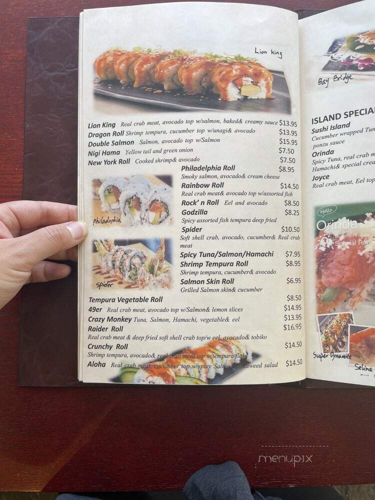 Sushi Island - Orinda, CA menu_pic