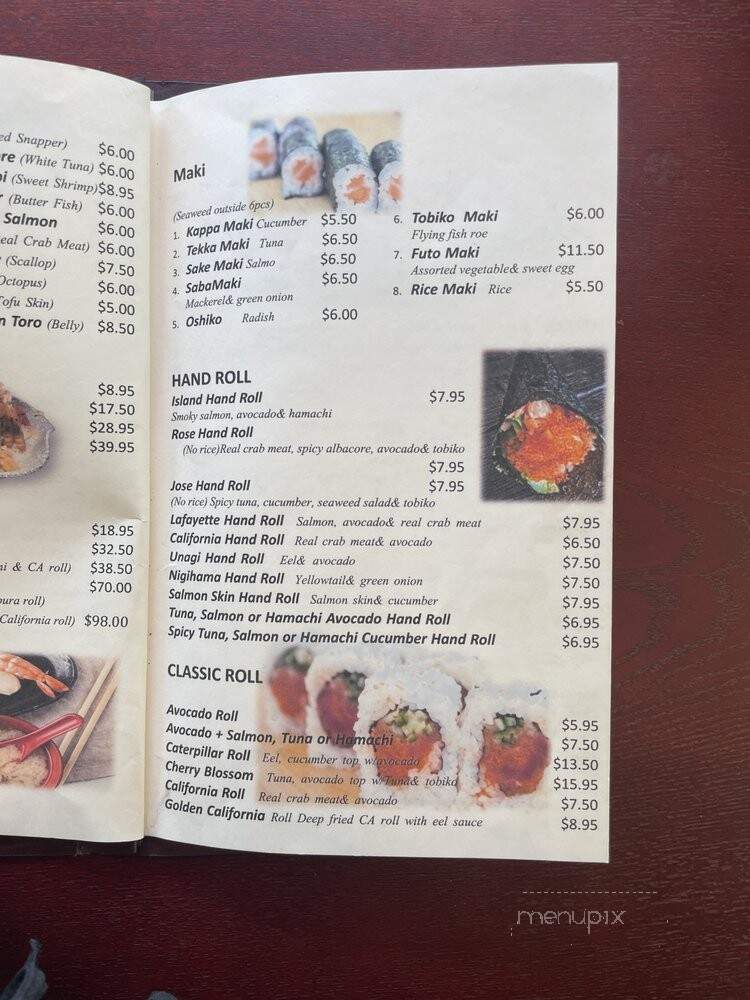 Sushi Island - Orinda, CA menu_pic