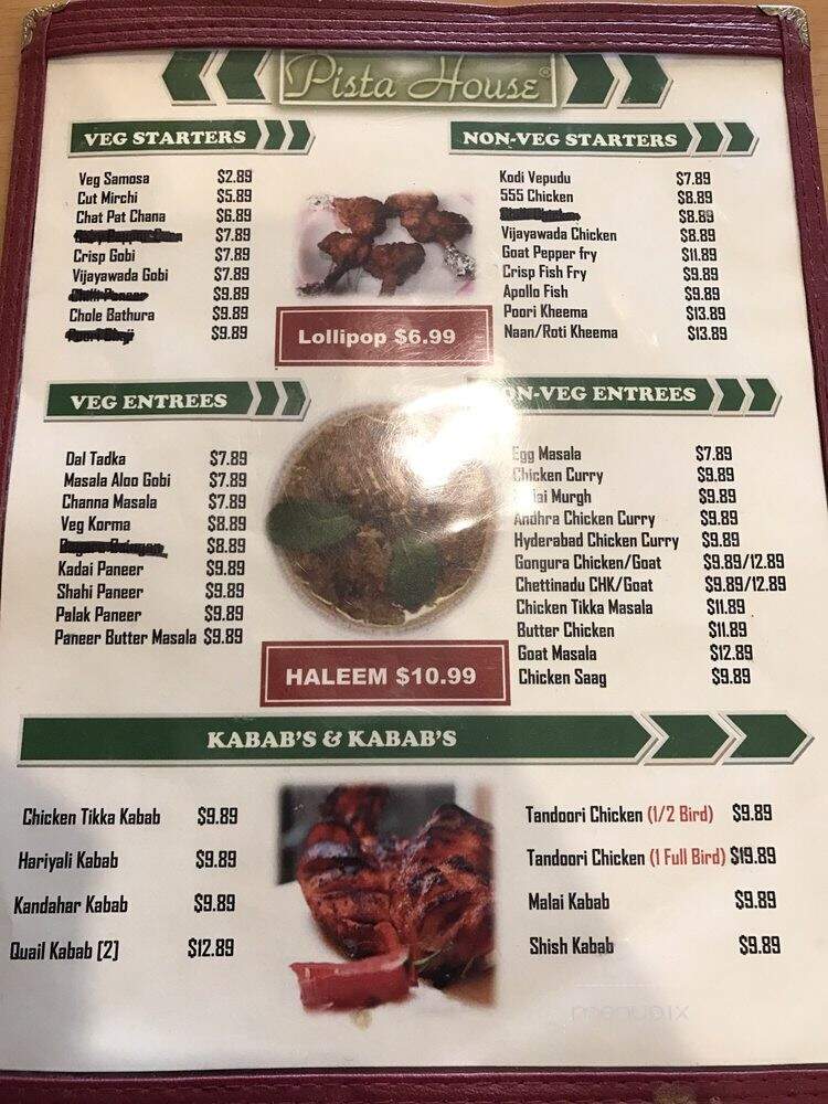 Pista House Dallas - Irving, TX menu_pic