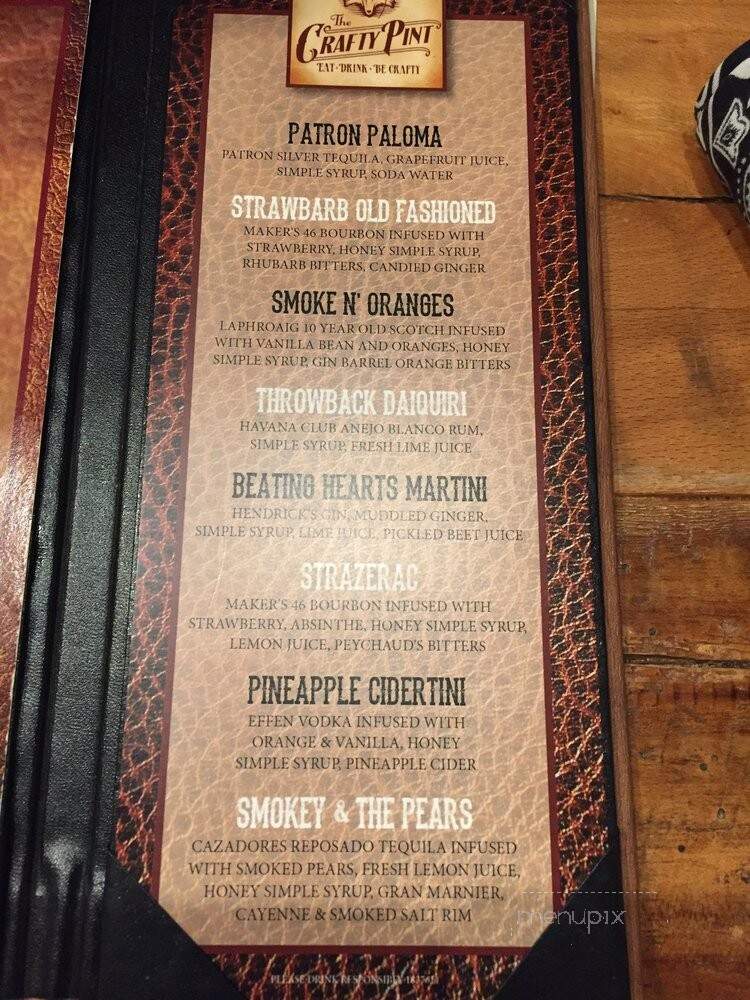 The Crafty Pint - Columbus, OH menu_pic