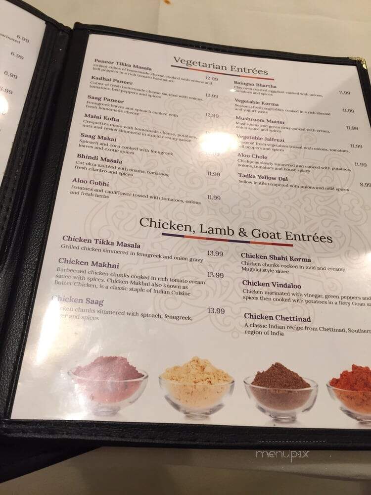 Saffron Indian Cuisine - Rockville, MD menu_pic