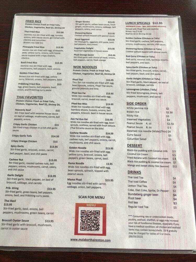 Malakor Thai Restaurant - Renton, WA