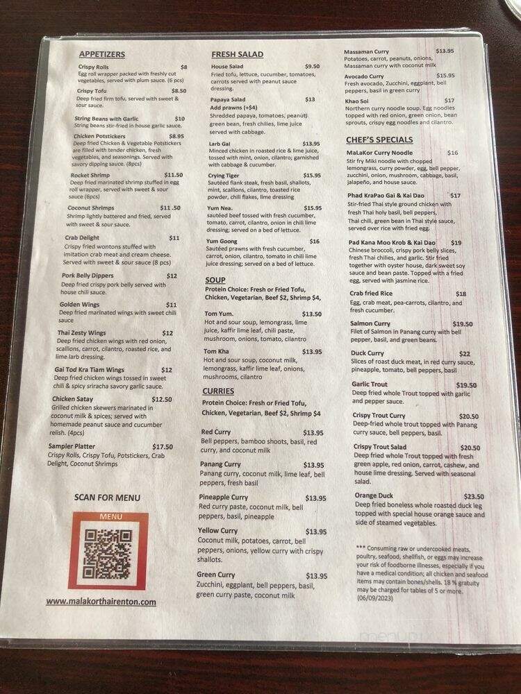 Malakor Thai Restaurant - Renton, WA