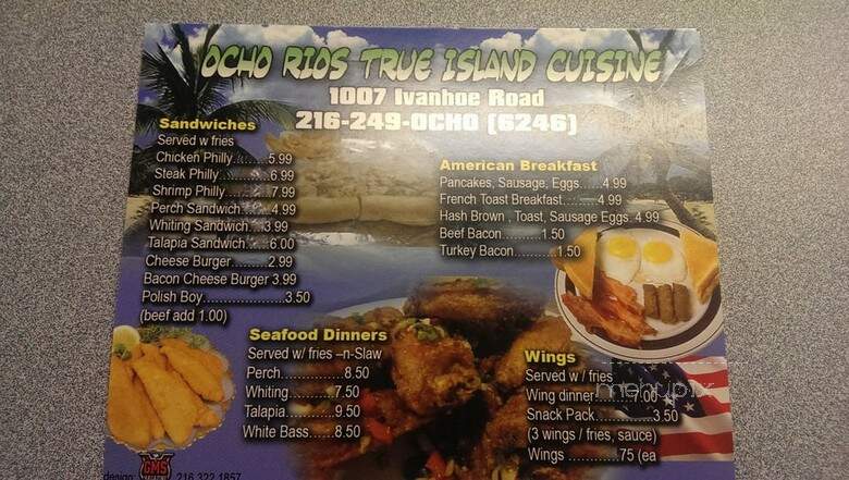 Ocho Rios - Cleveland, OH menu_pic