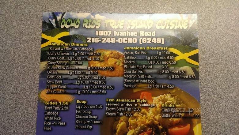 Ocho Rios - Cleveland, OH menu_pic