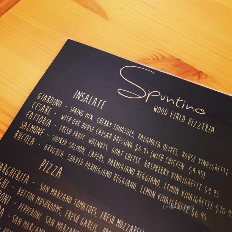 Spuntino Wood Fired Pizzeria - Doylestown, PA menu_pic
