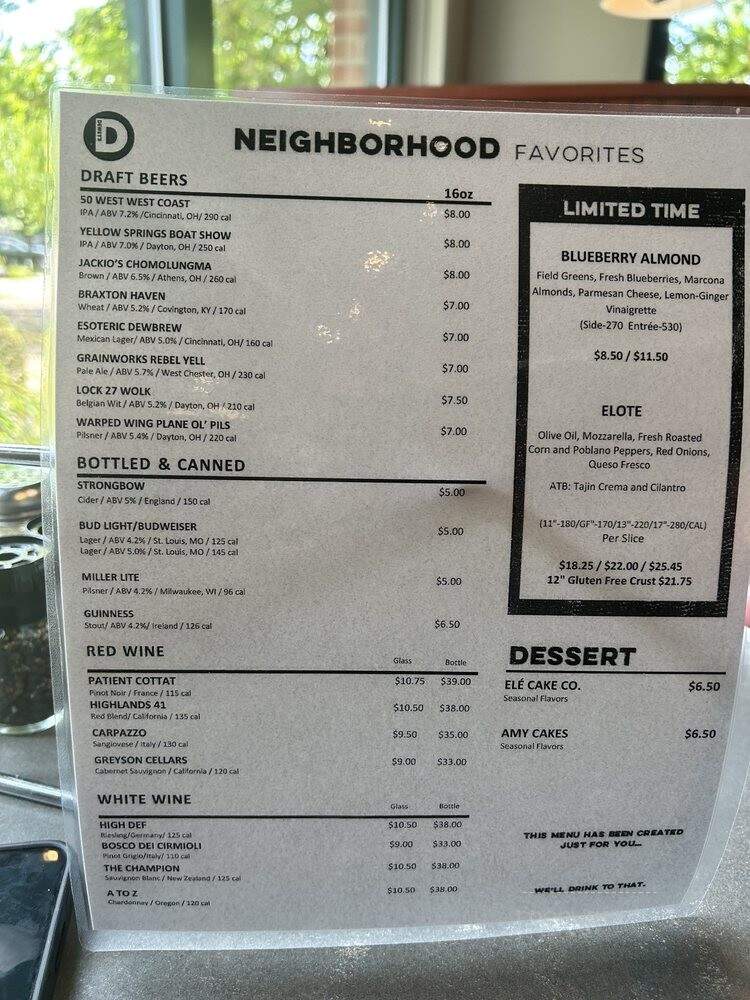 Deweys Pizza - Dayton, OH menu_pic