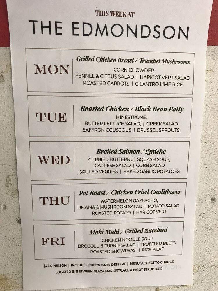 Edmondson Faculty Center - Los Angeles, CA menu_pic