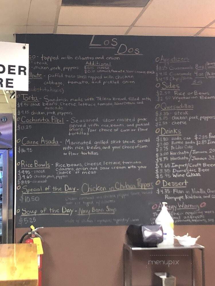 Los Dos - Downers Grove, IL menu_pic