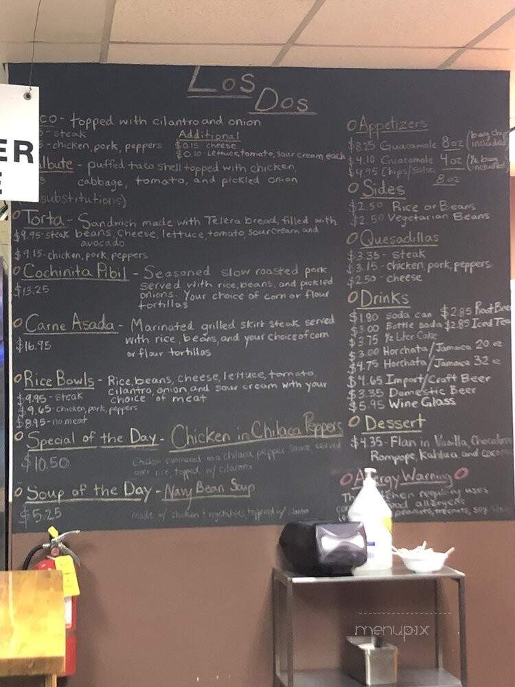 Los Dos - Downers Grove, IL menu_pic