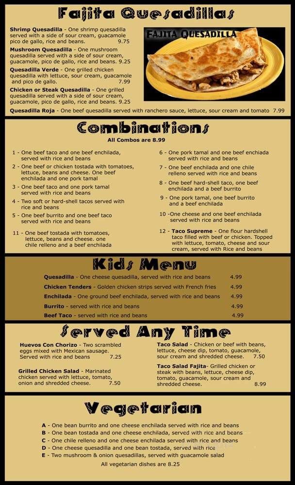 Frida Kahlo Mexican Restaurant - Solon, IA menu_pic