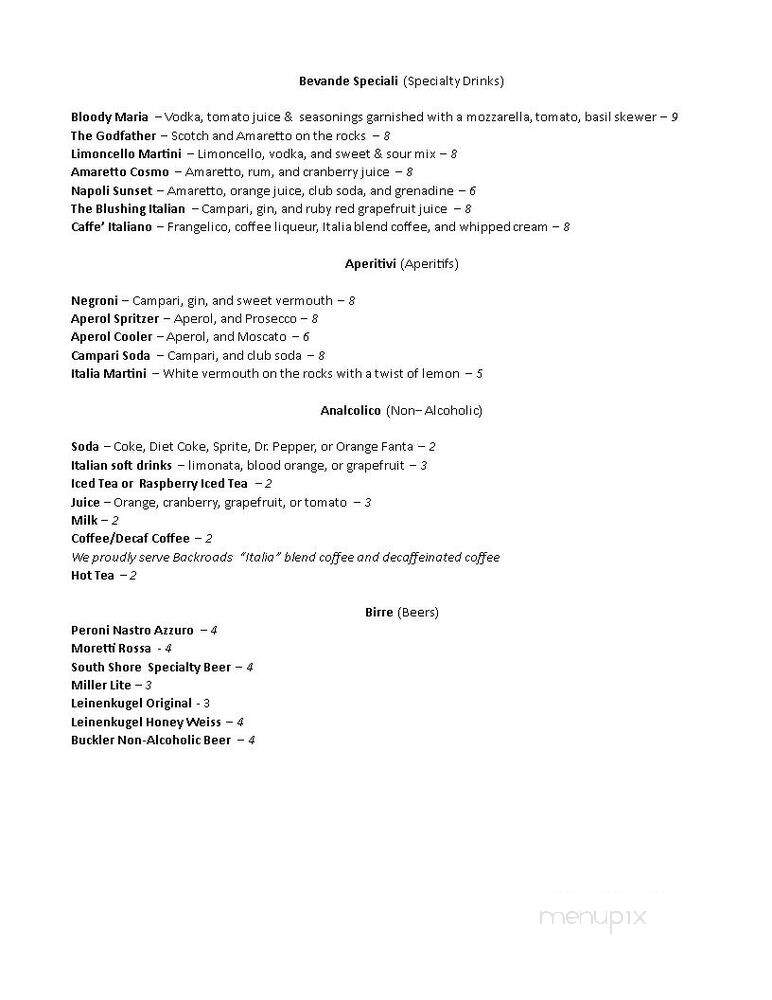 Italia! - Hayward, WI menu_pic