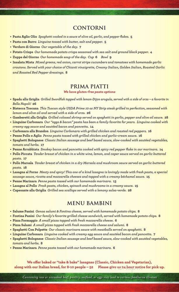 Italia! - Hayward, WI menu_pic