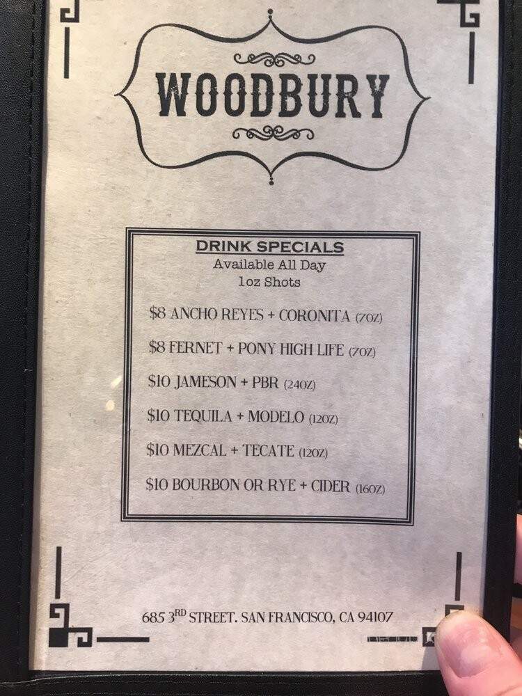 Woodbury - San Francisco, CA menu_pic
