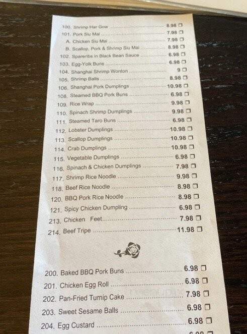 Shanghai Rose - Los Angeles, CA menu_pic